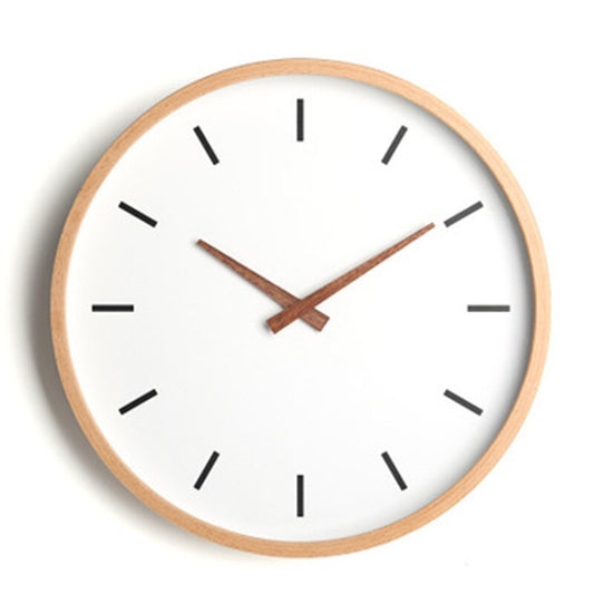 Simple Wood Wall Clock Living Room Silent Nordic Bedroom Quartz Wall Clock Office round Clocks Wall Watches Home Decor C5T116