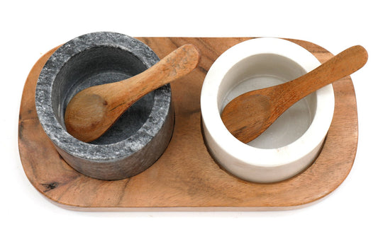 Marble Salt and Pepper Bowls