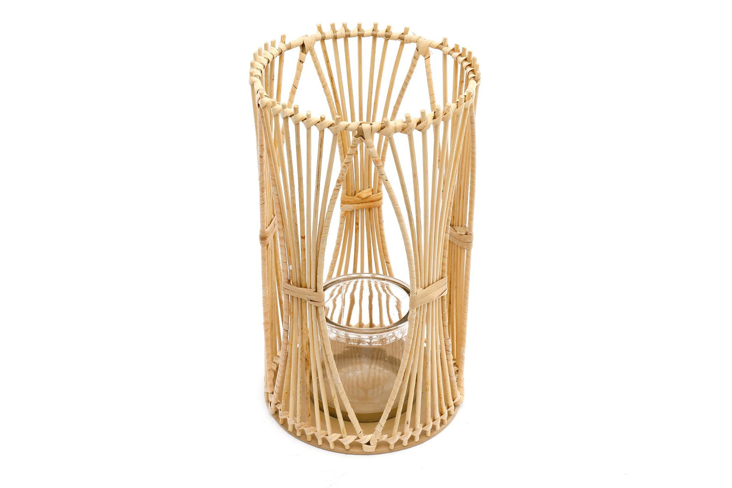 Rattan Candle Holder Large