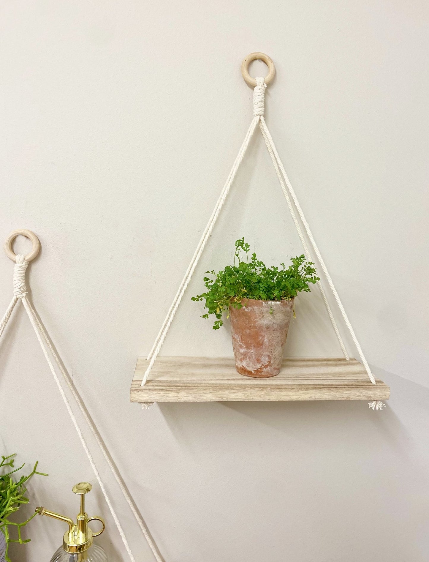 Set of Two Hanging Wall Shelves