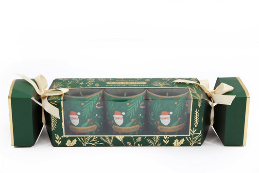 Cracker Gift-box with Mistletoe & Fir Candle-pots